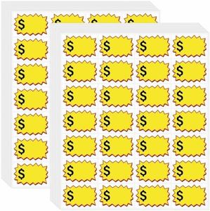560 Pcs Garage Sale Stickers, Removable Yard Sale Price Stickers, Garage Sale Signs & Price Tags with Space to Write, Waterproof Oil Proof Anti-Wear Price Tag Stickers for Flea Market(2.25" x 1.5")