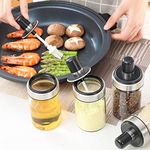 Glass Oil Dispenser with Basting Brush, Olive Oil Bottle with Oil Brush for BBQ Pastry Grill Baking Kitchen Cooking, Heatproof, Dishwasher Safe, EASY Clean Food Grade BPA Free 8.5OZ 250 ML