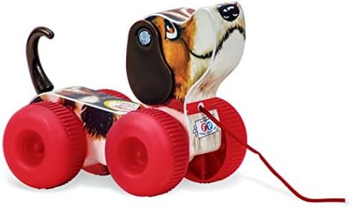 Fisher Price Classiques 1650 Petit Snoopy Chien à tirer avec des éléments interactifs, chien-jouet pour enfant, jouets Fisher Price, jouet animal pour des enfants de plus de 1 an