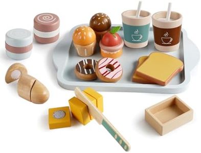 BABESIDE Wooden Baby Doll Playsets, Pretend Play Food Set, Baby Doll Accessories Dolls Feeding Set fit Kids Pretend Play Toys, Age 6+