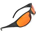 Spectra479 Unisex Blue Blocking Amber Non-Polarized Rectangular Sunglasses For Sleep-Biorhythm Safe(Tm)-Nighttime Eye Wear - Special Orange Tinted Glasses Help You Sleep And Relax Your Eyes,Standard