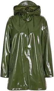 Noisy may Nmsky L/S A-Line Vinyle Coat Noos Imperméable, Kaki, XL Femme