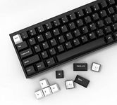 XVX WOB Keycaps 168 Keys, Double Shot PBT Custom Keycap Set, Minimalist Style White on Black Keycaps, Cherry Profile Keyboard Keycaps for Cherry Gateron MX Switches Mechanical Keyboard