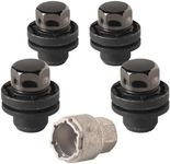 Farad GalaxyLock 382/MX Black Chromed Lug nut Wheel-Locks Kit Suitable for Toyota Camry (M12 X 1.5 Thread Size) - Set of 4 Lug Nuts + 1 Key