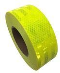 Radiance 2 Inch X 24 Feet, High Intensity Water Proof Conspicuity Warning Reflective Radium Conspicuity Tape Sticker Neon Green