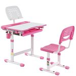 Alex Daisy Plastic Pluto Kids Height Adjustable Study Table & Chair Set (Standard, Pink), 60.96 Centimeters