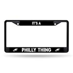 Rico Industries NFL Philadelphia Eagles It's A Philly Thing Black Chrome Frame W' Decal Insert 12" x 6" Car/Truck Auto Accessory