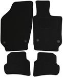 JVL Fully Tailored Car Mat Set with 4 Clips - Black