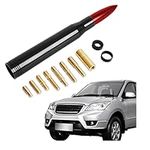 Car Bullet Antenna Universal Vehicle Truck Replacement Antenna, Car Radio Antenna, Cool Car Accessories Widely Compatible with Most Cars, Trucks, and SUVs (Red)