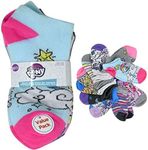 10-Pack My Little Pony No-Show Socks,Little Girls Shoe Size 7-10, Sock Size 4-6