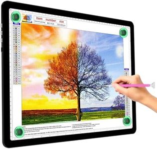 KOBAIBAN A3 Light Board for Diamond Painting & Tracing, Tracing Light Box with Side Physical Buttons, 6-Levels Adjustable Brightness, USB-C Powered Light Table for Art Crafting(Black, 46.2 x 33.9 CM)