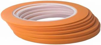 JINBING Vinyl Fine Line Fineline Automotive Pinstriping Masking Tape Painter Tape for Curves Orange 6Rolls 1.5mm 2mm 2.5mm 3mm 4mm 5mm