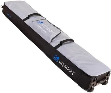 EQ SPORT Rolling Snowboard Bag with Wheels for Air Travel - Fully Padded Snowboard Bag - Durable and Waterproof Snowboard Bag for Air Travel - Storage for Board, Boots, and Snow Gear - Ice, 168cm