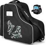 WeGear Roller Skate Bag with Adjustable Shoulder Strap,Large Capacity Ice Skates Bag Inline Skate Bags for Men Women Kids(Black)