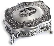 Biddy Murphy Claddagh Jewelry Box Small Love Loyalty Friendship Medallion Pewter Made in Ireland