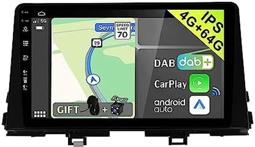 YUNTX [DAB-4G+64G] Android 13 Autoradio per Kia Picanto Morning (2017-2020)-[Incorporato DAB+/Carplay/Android Auto/DSP/GPS]-IPS 2.5D 9" Touch Screen-CAM+MIC-MirrorLink/Bluetooth 5.0