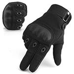 Motorcycle Gloves for Men, Touchscreen Motorcycle Gloves with Hard Knuckle Full Finger Breathable & Protective for Summer, Durable Outdoor Work Gloves for Sports Motorcycling Racing Riding Bike ATV