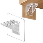 Shelf Support Pegs, 15Pcs Shelf Support Brackets Self-Adhesive L-Shaped Support Triangle Bracket Shelf Support Racks Sticky Hooks for Furniture Cabinet Closet Bookcase Shelf (2.76in/7cm)