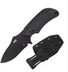KHU Fixed Blade Knife Tactical, Hunting Knife Survival Knife Camping Knife D2 Steel G10 Handle, Outdoor Hunting Camping Accessories Camping Gear With Kydex Sheath - 08A