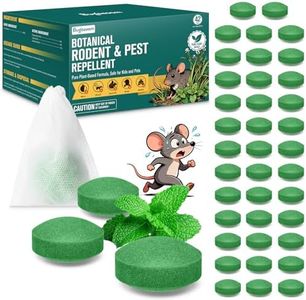 Natural Mice & Rat Deterrent for Indoor/Outdoor Use - 42 Packs, Peppermint Oil Moth Balls for Rodents Repellent, Family & Pet-Safe, Long-Lasting Mouse Control for Squirrels, Skunks, Chipmunks