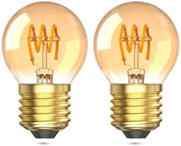 TobeBright E27 Screw Light Bulb 2W Warm Light Bulb 2200K E27 Vintage Light Bulbs Amber, 2W E27 Screw Bulb 15W Halogen Equivalent, AC 220-240V Edison Screw Bulb, Non-dimmable, Pack of 2