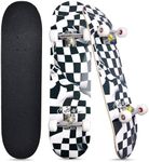 Skateboards for Beginners Kids Boys Girls and Adults,31''x8'', 7-Layer Maple, Double Kick Concave, Fascinating Cool, Solid&Durable (Motion Check)