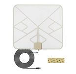 ANTAN Indoor Window HDTV Antenna Up to 40 50 Miles Range Transparent Soft Design Support 4K 1080P VHF UHF Free View Television Local Channels Width Longer 16.5ft Coax Cable