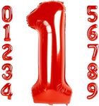 Red Number Balloon 40 Inch, 1 Ballo