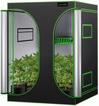 SereneLife Lightweight Hydroponic Grow Tent Garden-36'' x 24'' x 53'' Indoor Plant Growing System w/Durable Reflective 600D Mylar,Observation Window-Includes Removable Floor Tray,Pole Shelf