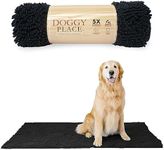 My Doggy Place - Microfiber Door Mat - Soft and Plush Pet Mat for Every Room of The House - Dirt and Water Absorbent Mat - Washer & Dryer Safe Non-Slip Mat - Black Runner Rug - 60 x 36 in