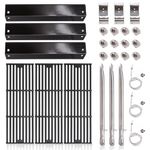 Criditpid Replacement Parts for Char Griller 5050, 5650, 2121, 3001, 5072, 2123, 2828, 3030, 4000, King Griller 3008 5252, Grill Grates Heat Plate and Burners for Char Griller 5050 Replacement Parts