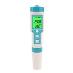 7 in 1 PH Meter Gomass 0.01 High Accuracy ph Tester Digital for Water TDS/EC/Salinity/Temp/ORP/S. G/PH Pen Tester Drinking Water, Hydroponics, Plants, Aquarium and Pool