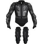 Adult Motorcycle Protective Jacket and Knee Pads, Back Spine Chest Protector, Full Body Armor for Motocross Dirt Bike Gear (as1, Alpha, l, Regular, Regular)