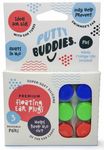 Putty Buddies Floating Soft Silicone Earplugs Blue, Red & Green 3 Pair Pack