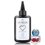 UV Resin - Upgraded 100g Crystal Clear Hard UV Glue for Jewelry Making, Casting - Low Odor Solar Cure Ultraviolet Epoxy Resin Sunlight Activated Glue for Resin Mold, Craft Decoration, DIY Crafts