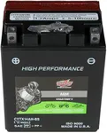 Interstate Batteries YTX14AH-BS 12V 12Ah Powersports Battery 210CCA High-Performance AGM Rechargeable Replacement for Kawasaki, Polaris, Yamaha ATVs, UTVs, Snowmobiles, Motorcycles (CYTX14AH-BS)