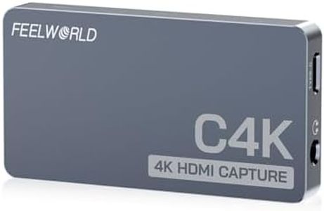 FEELWORLD C4K HDMI Video Capture Card with 4K60 Support VRR Plug and Play for Gaming Streaming Conference PS4/PS5, Xbox, Switch, OBS, on Twitch, YouTube, Facebook, Tiktok