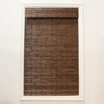 Radiance Cordless Bamboo Roman Shades for Windows - Flatstick Bamboo Blinds for Semi-Private Light Control - Easy to Lift & Fold Up Window Shades - Cocoa - 23 in. W x 64 in. L - (2216300E)