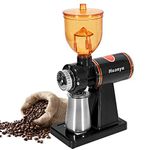 Huanyu Electric Coffee Bean Grinder 250G Commercial&Home Milling Grinding Machine 200W Automatic Burr Grinder Professional Miller 8 Fine - Coarse Grind Size Settings Stainless Steel Cutter Pulverizer