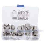 58Pcs 308 Stainless Steel Inner Thread Self Tapping Thread Inserts Set Thread Reinforce Repair Tool