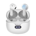 Blackview Bluetooth Headphones, AirBuds 7 Wireless Bluetooth 5.3 Deep Bass Wireless Earphones, Noise Cancelling Earphones with 4 ENC Microphone, IPX7 Waterproof Earbuds LED Display