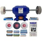 Bench Grinder Metal Polisher 6" 250W with 4" Metal Polishing Kit - Pro-Max