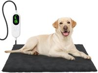 PUHOHUN Pet Heating Pad for Cats Dogs, Temperature Adjustable Pet Heat Pad with Chew Resistant Cord & Removable Flannel Cover, Waterproof/Auto Shut Off Safe Electric Heated Pad (45 * 70cm)