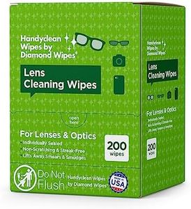 HandyClean Pre-Moistened Lens Cleaning Wipes, Eyeglass Wipes, Screen Wipes, Case of 8 Boxes - 200 ct of 6 x 5 inches Individually Packed Lens Cleaner Wipes