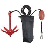 Extreme Max 3006.6548 BoatTector Complete PWC Grapnel Anchor Kit with Rope/Marker Buoy/Storage Bag - 3.5 lb.