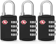 Diyife TSA Luggage Locks, [Newest Version][3 Packs] 4-Digit Security Suitcases Padlock, Travel Lock, Combination Padlocks, Code Lock for Travel Suitcases Luggage Bag Case etc. Black