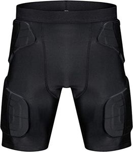 Men's Padded Football Girdle Compression 5-Pads Integrated Football Pads with Hip Tail Thigh Protector for Football Baseball