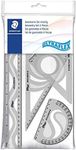 STAEDTLER 569PB4UF-S 4 Piece Maths Geometry Set - Ruler, Protractor, Set Squares