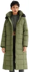 Orolay Women's Long Puffer Down Coat Warm Maxi Jacket with Hood ArmyGreen M