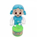 PRIMEFAIR Key-Operated Cute Drummer Girl Rattle Musical Toy with Drumming and Dancing Action Toys for Kids Birthday Return Gift (BLUE-BABY-01)